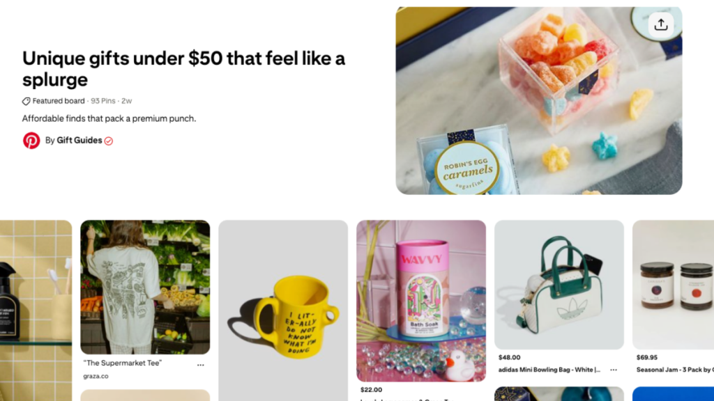 Pinterest Unveils Trendy Gift Guides Tailored to Your Searches